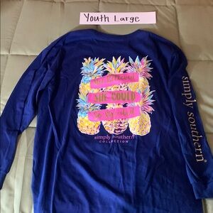 2/$25 Simply Southern Blue and Pink Long Sleeve Tee
